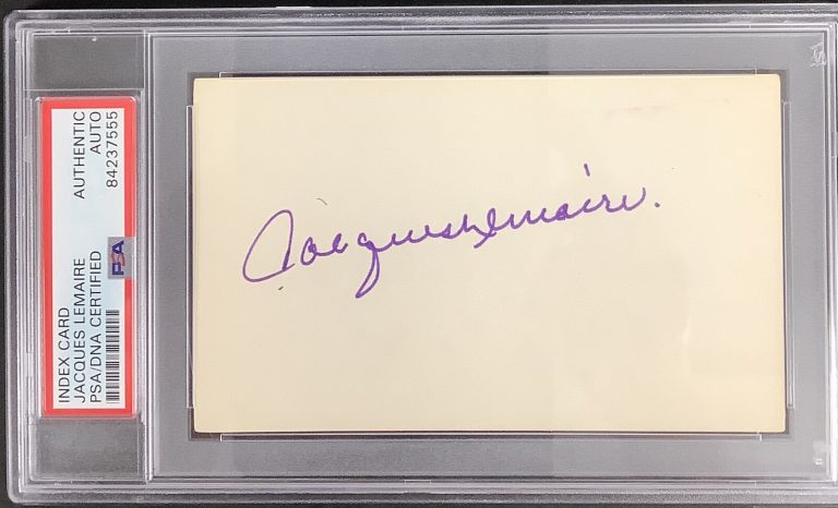 Jacques Lemaire Signed Index Card NHL Hockey HOF Autograph NJ Devils PSA/DNA