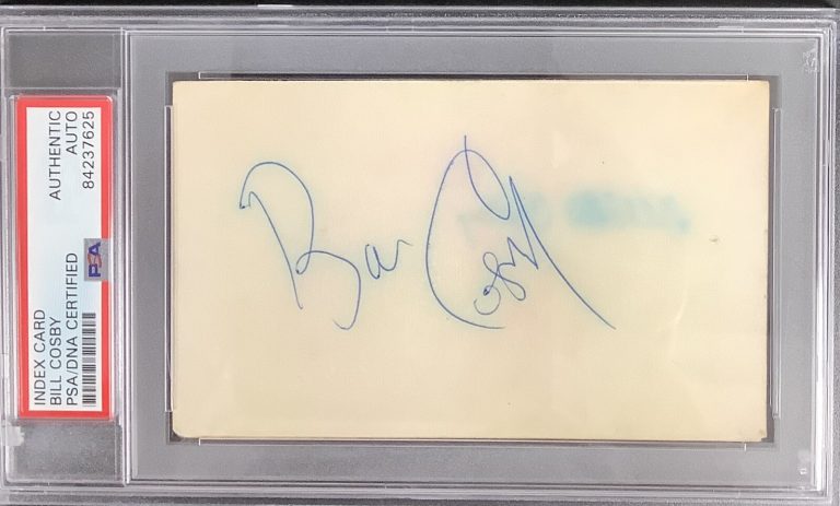 Bill Cosby Signed Index Card TV Autograph Fat Albert The Cosby Show PSA/DNA