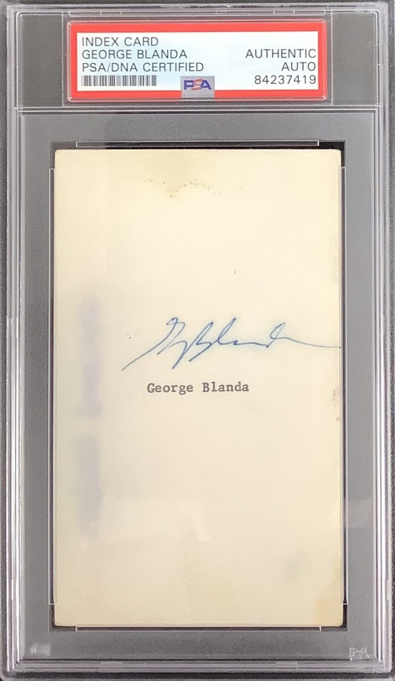 George Blanda Signed Index Card Football HOF Autograph Las Vegas Raiders PSA/DNA