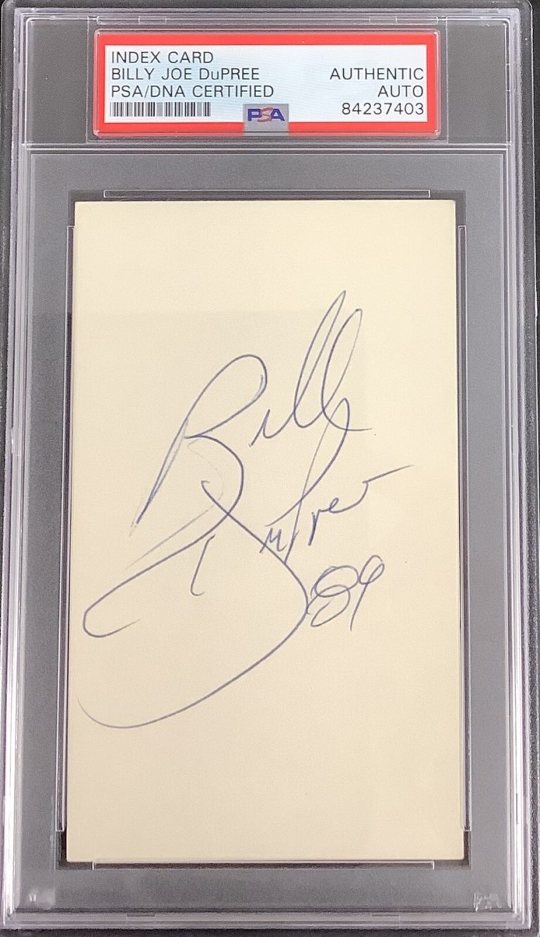 Billy Joe DuPree Signed Index Card NFL Football Autograph Dallas Cowboys PSA/DNA