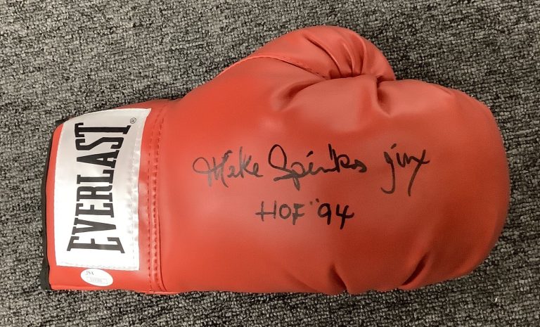 Michael Spinks Signed Boxing Glove Everlast Autograph Jinx HOF 94 Inscrip JSA