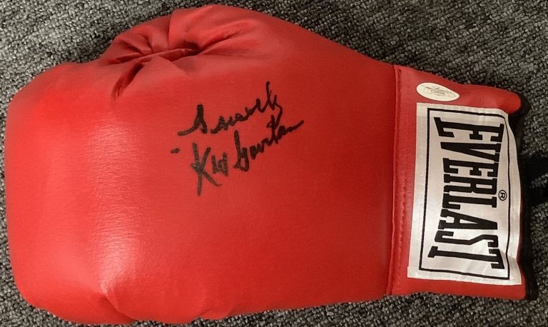 Kid Gavilan Signed Boxing Glove Everlast Autograph Welter FOY The Ring HOF JSA