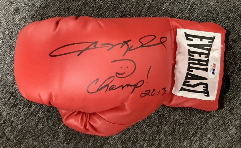 Sugar Ray Leonard Signed Boxing Glove Everlast Autograph Inscription HOF PSADNA