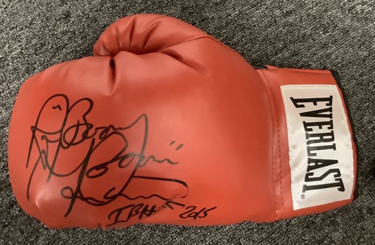 Ray Boom Boom Mancini Signed Boxing Glove Everlast Autograph IBHOF 2015 Insc JSA