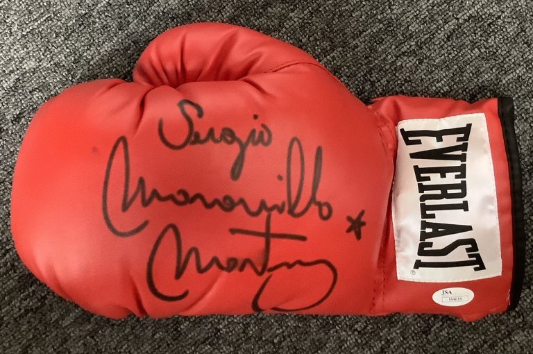 Sergio Martinez Signed Boxing Glove Everlast Autograph Welterweight Champ JSA