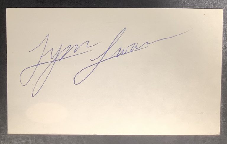 Lynn Swann Signed Index Card Football HOF Autograph Steelers Super Bowl JSA