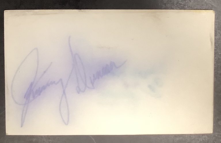 Jimmy Duncan Signed Index Card Football HOF Butch Autograph Colts Saints JSA