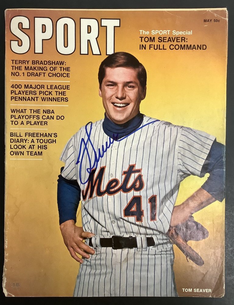 Tom Seaver Signed Sport Magazine NO Label JSA May 1970 Newsstand Mets Autograph