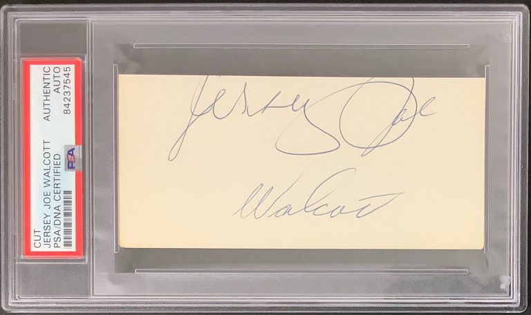 Jersey Joe Walcott Signed Index Card Boxing Champion HOF Autograph PSA/DNA