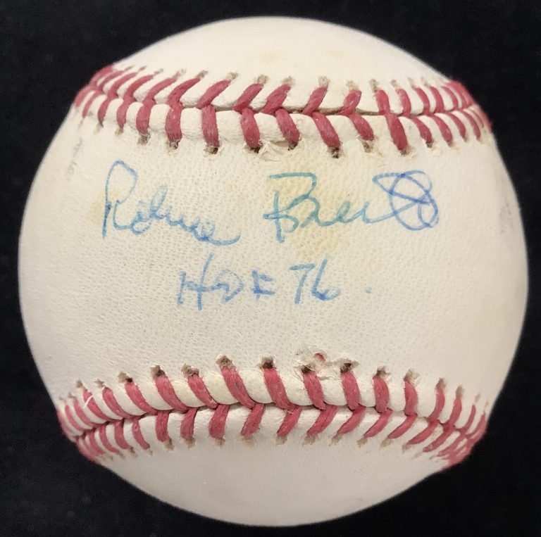Robin Roberts Signed Baseball Rawlings Phillies Autograph HOF 76 Inscript JSA 2