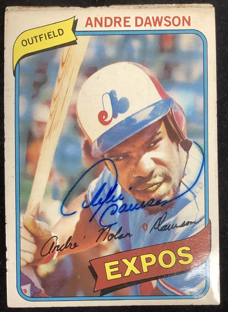 Andre Dawson Signed 1980 Topps #235 Autograph Baseball Card Expos HOF JSA