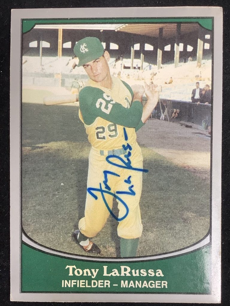 Tony La Russa Signed 1980 Pacific #90 Autograph Baseball Card Athletics HOF JSA