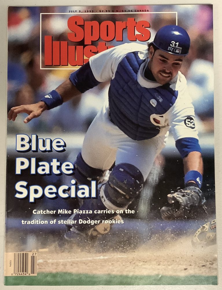 Mike Piazza Sports Illustrated Magazine 7/5/1993 No Label Rookie Cover Dodgers