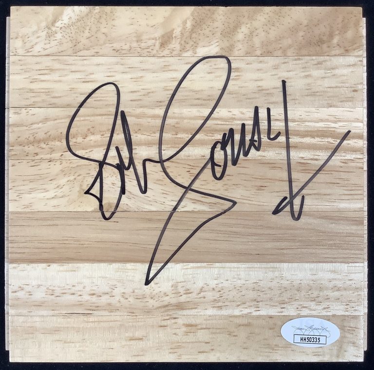 Bob Cousy Signed Floor Board Basketball Court Boston Celtics Autograph JSA