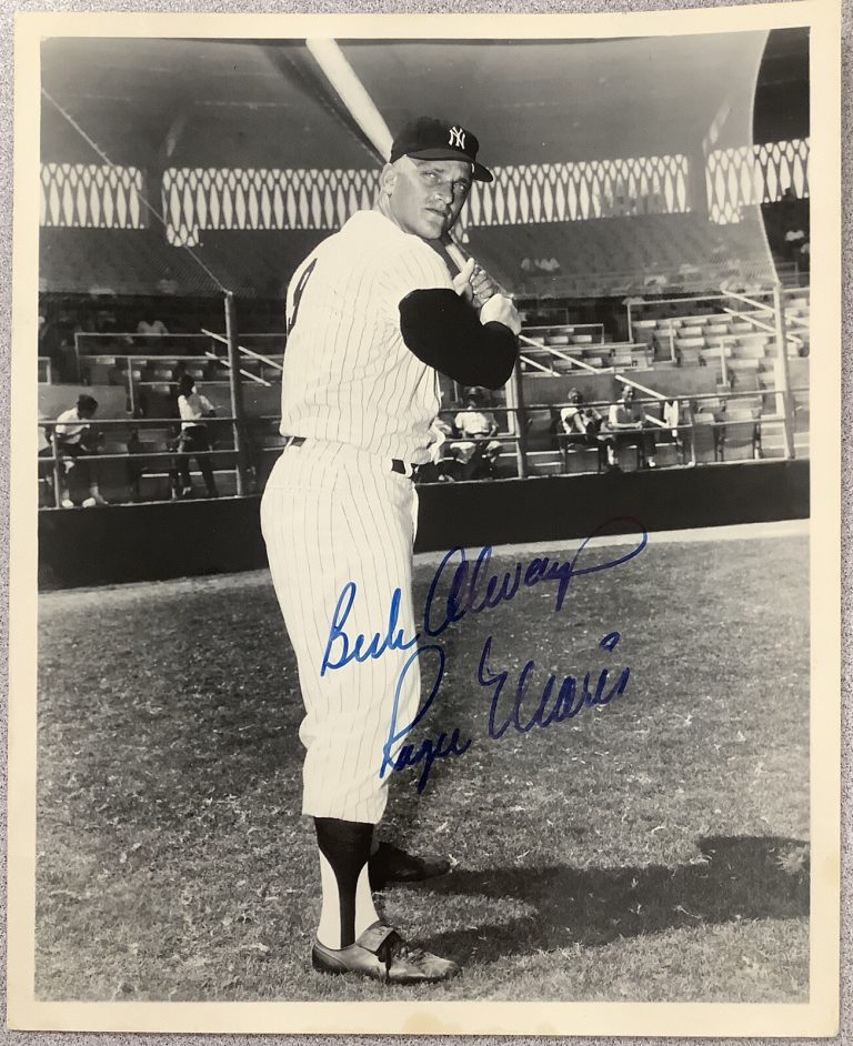 Roger Maris Signed Photo Vintage 8x10 Baseball Yankees Autograph JSA 2x MVP