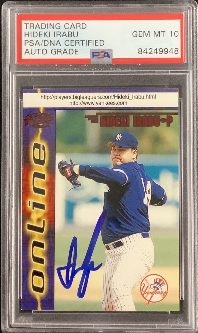 Hideki Irabu Signed 1998 Pacific #504 Card NY Yankees PSA/DNA Auto Gem Mt 10
