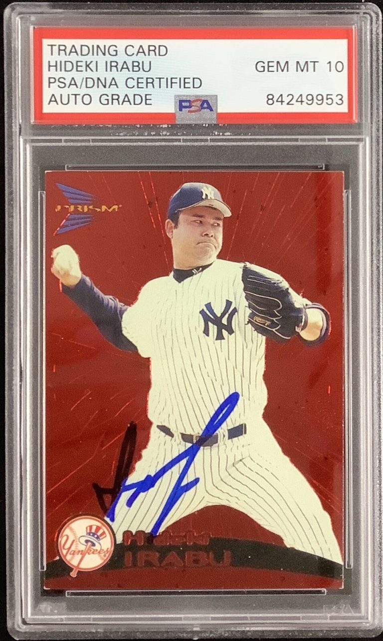 Hideki Irabu Signed 1999 Prism #99 Baseball Card Yankees PSA/DNA Auto Gem Mt 10