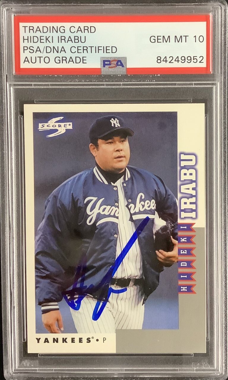 Hideki Irabu Signed 1998 Pinnacle Score #RT89 Card Yankees PSA/DNA Auto Gem 10