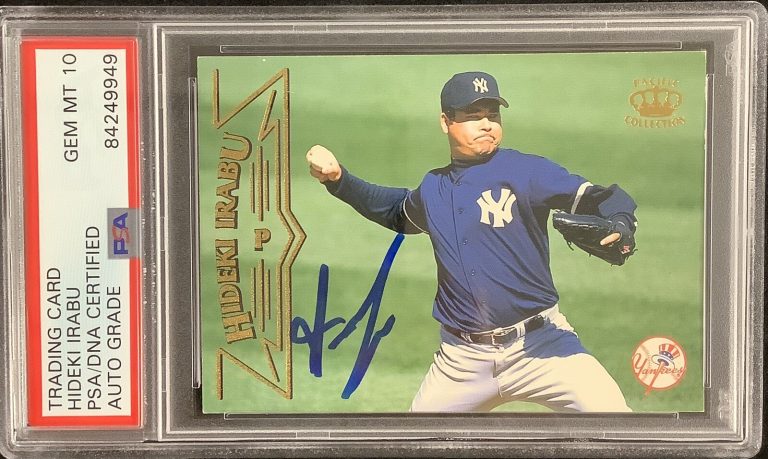 Hideki Irabu Signed 1998 Pacific #150 Card Yankees PSA/DNA Autograph Gem Mt 10