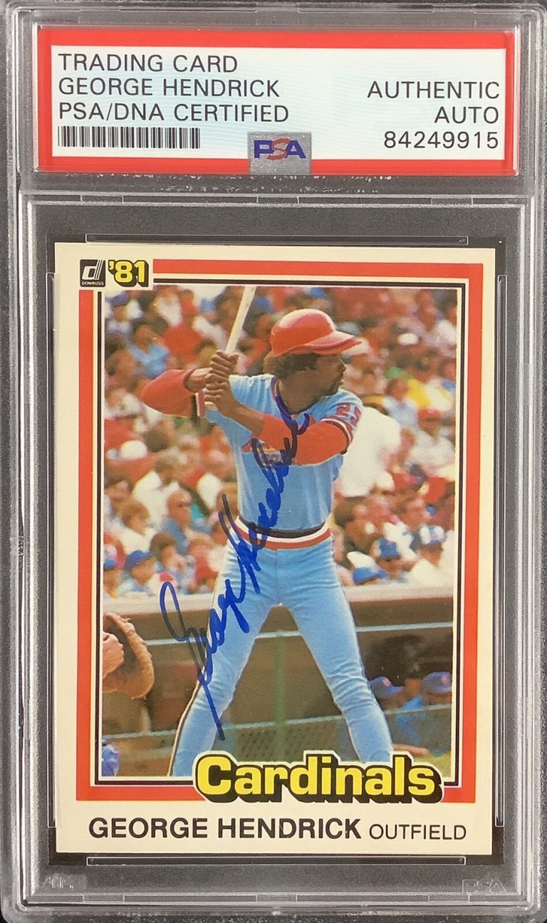 George Hendrick Signed 1981 Donruss #430 Baseball Card Tough Autograph PSA/DNA
