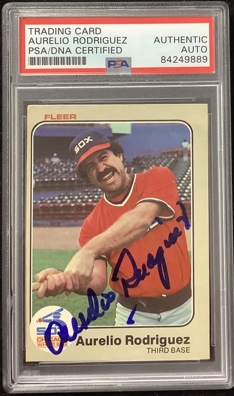 Aurelio Rodriguez Signed 1983 Fleer #249 Baseball Card CHI Sox Autograph PSA/DNA