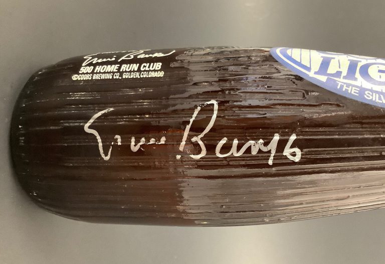 Ernie Banks Signed Promo Bottle Coors Light NO BEER 500 HR Club LE Cubs Auto JSA