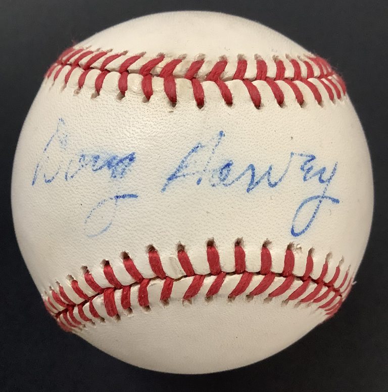 Doug Harvey Signed Baseball WD White National League Umpire Autograph HOF JSA