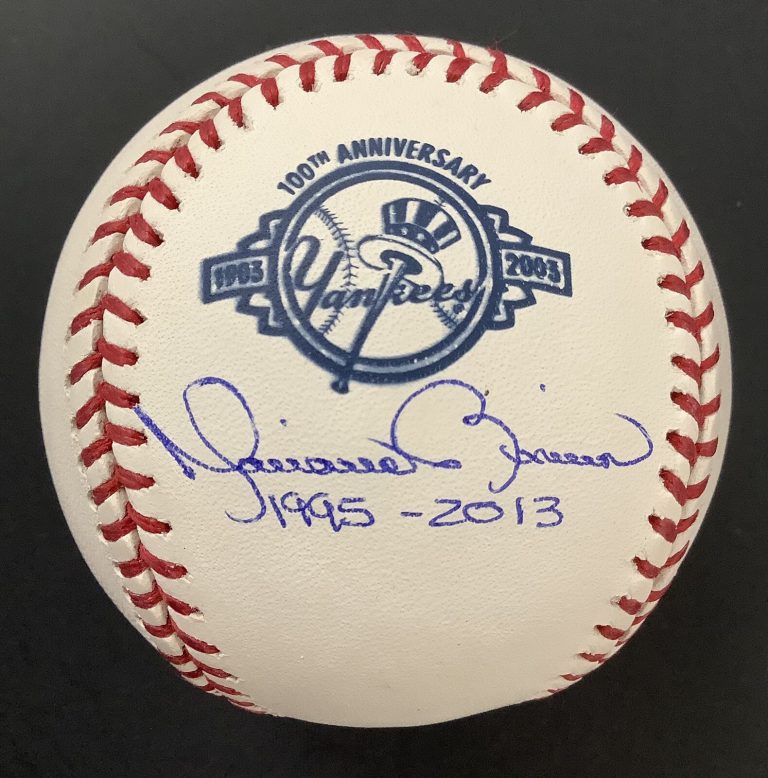 Mariano Rivera Signed Baseball Selig 100Anniv Yankee Logo Autograph Insc PSA/DNA