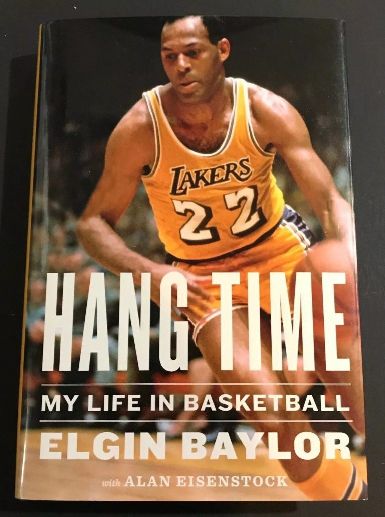 Elgin Baylor Signed Book Hang Time My Life in Basketball LA Lakers Magic JSA