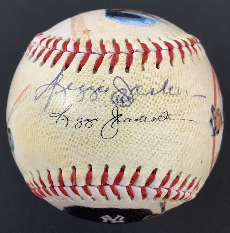 Reggie Jackson Signed Baseball Unmarked Paluso NY Yankees As Autograph HOF JSA