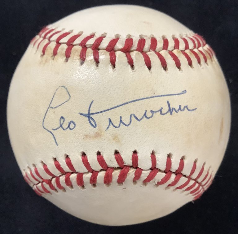 Leo Durocher Signed Baseball Chub Feeney Yankees Cardinals Autograph WSC HOF JSA