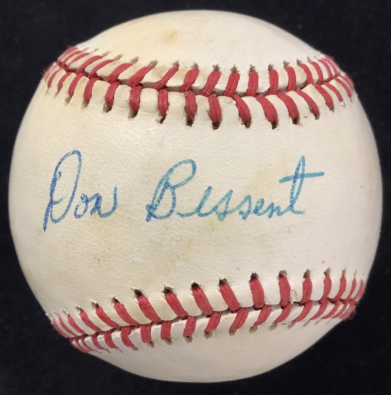 Don Bessent Signed Baseball Chub Feeney Brooklyn LA Dodgers Autograph WSC JSA 1
