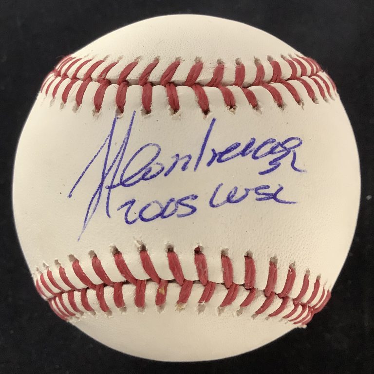 Jose Contreras Signed Baseball Selig White Sox Autograph 2005 WSC Inscrip JSA 1