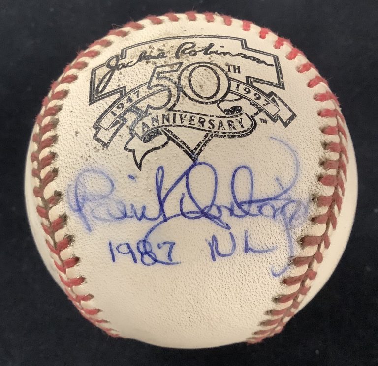 Benito Santiago Signed Baseball Autograph Jackie Robinson Logo 1987 NL Inscr JSA