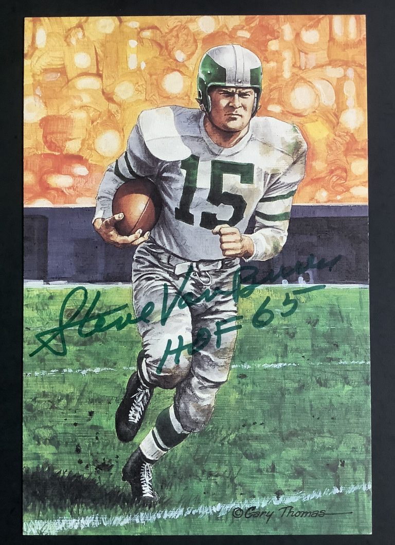 Steve Van Buren Signed GLAC Goal Line Art Card Autograph Eagles HOF Insc JSA 1