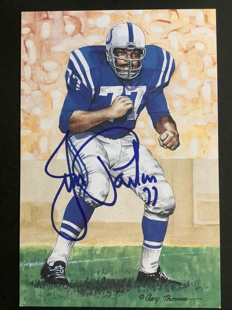 Jim Parker Signed GLAC Goal Line Art Card Football Autograph BAL Colts HOF JSA 1