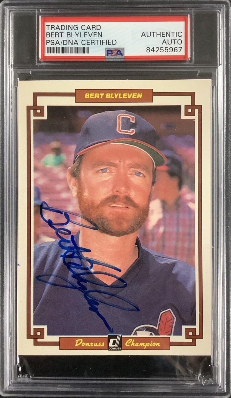Bert Blyleven Signed 1984 Donruss Champion #42 Card Baseball Autograph PSA/DNA