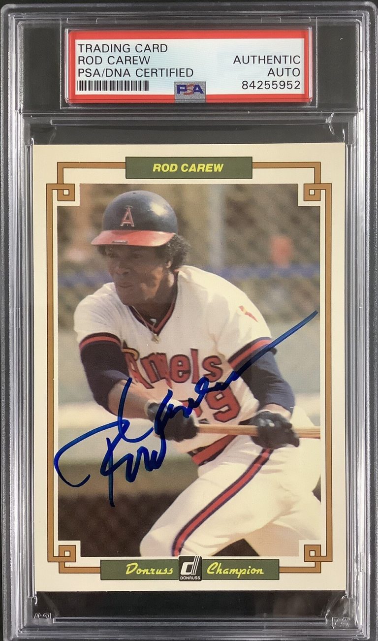 Rod Carew Signed 1984 Donruss Champion #21 Baseball Card Autograph PSA/DNA 2