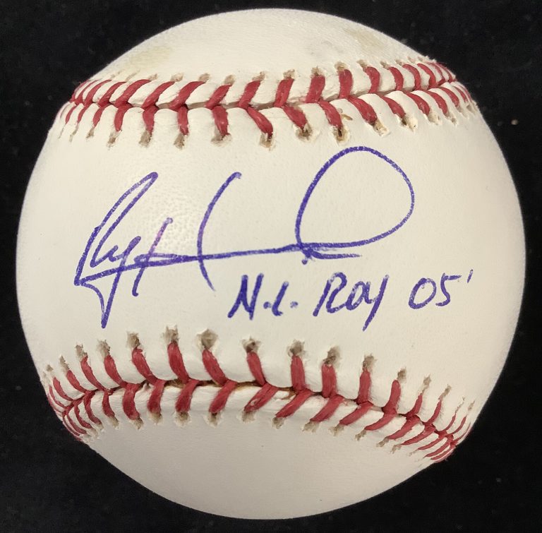 Ryan Howard Signed Baseball Selig Phillies Autograph NL ROY 05 Inscription JSA