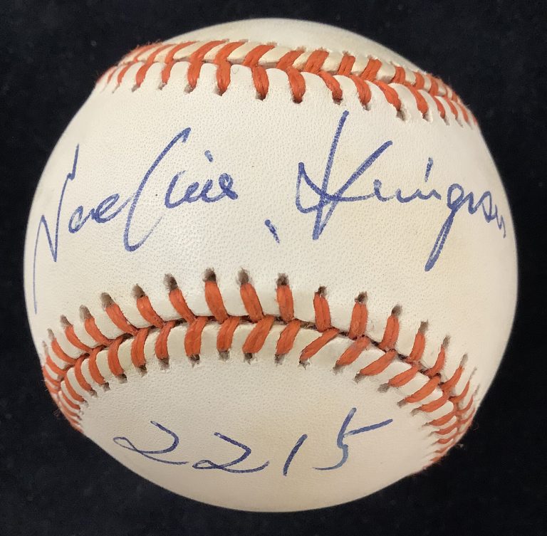 Sachio Kinugasa Signed Baseball Japan Ironman Autograph Ripken Logo Inscrip JSA