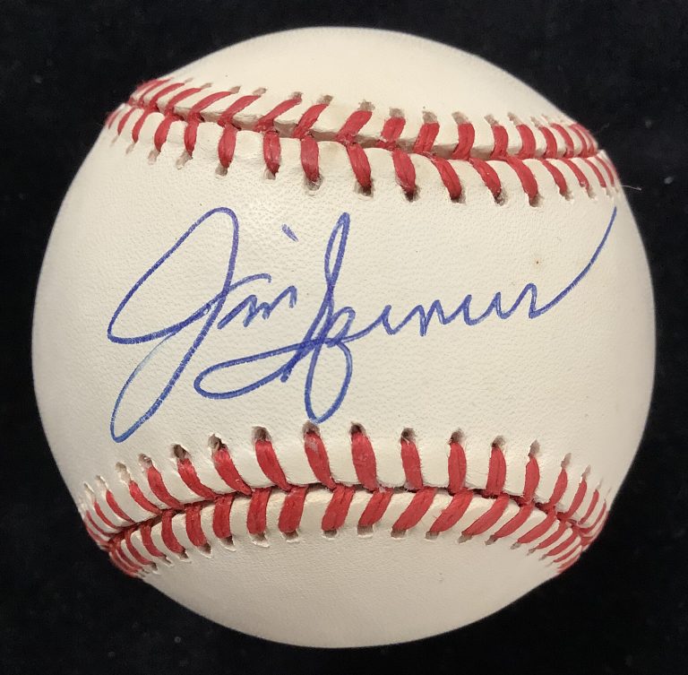 Jim Spencer Signed Baseball Rawlings Budig New York Yankees Autograph WSC JSA