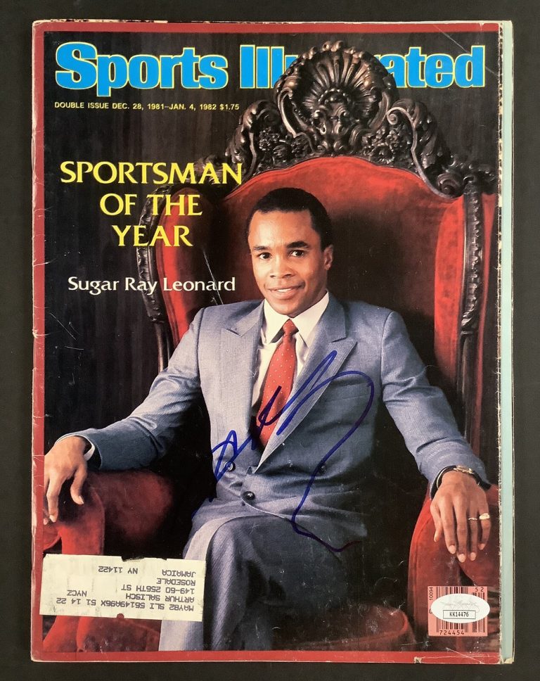SugarRay Leonard Signed Sports Illustrated Mag Boxing SOY Autograph 12/28/81 JSA