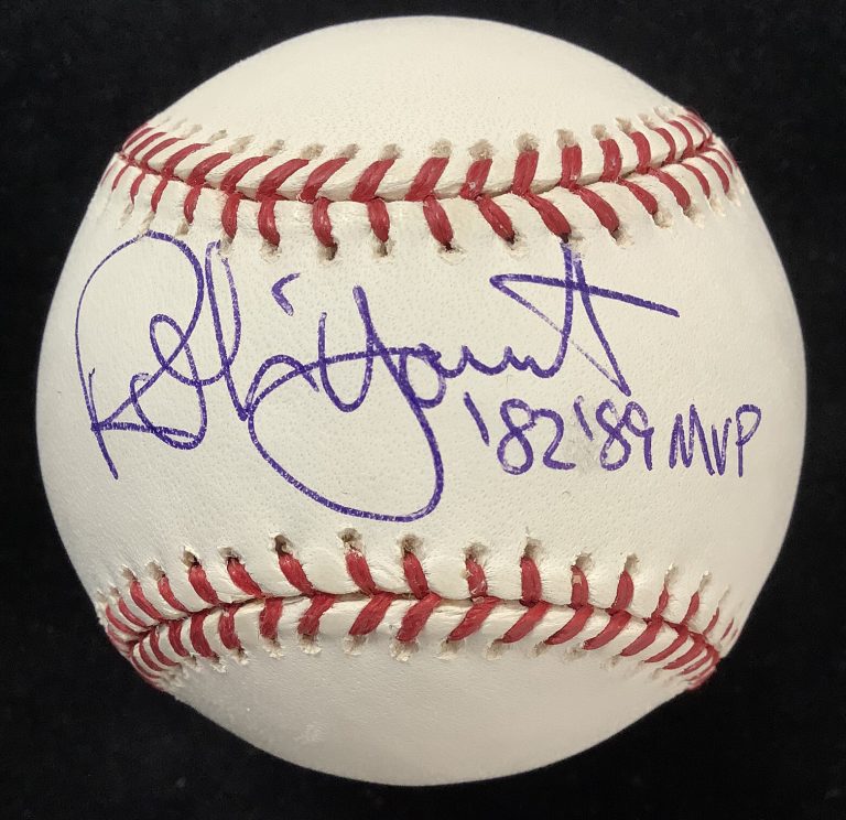 Robin Yount Signed Baseball Bud Selig Brewers Autograph 82 89 MVP Inscr HOF JSA