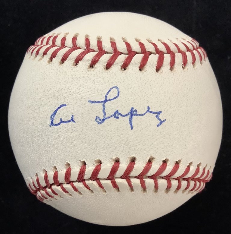 Al Lopez Signed Baseball Feeney Brooklyn Robins Dodgers Autograph 2xAS HOF JSA 3