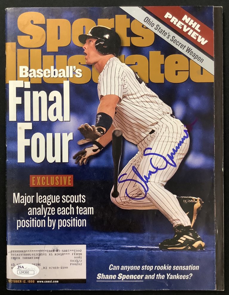 Shane Spencer Signed Sports Illustrated 10/12/98 Yankees Baseball Autograph JSA
