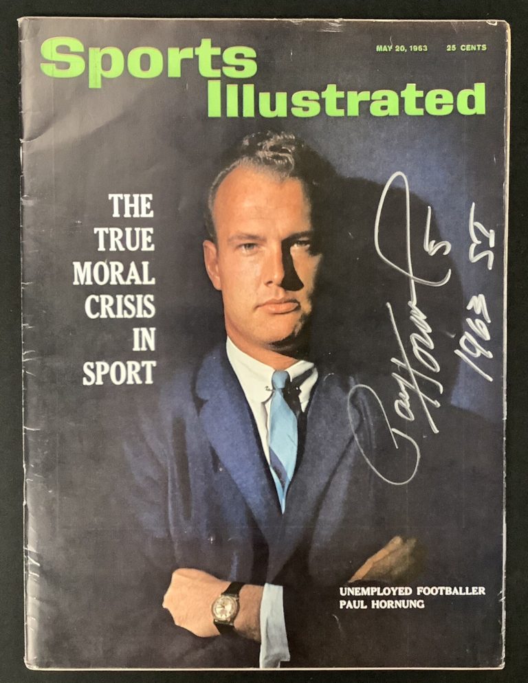 Paul Hornung Signed Sports Illustrated Mag 5/20/63 NO LABEL GB Packers HOF JSA