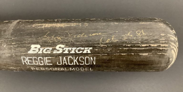 Reggie Jackson Game Used Bat Signed Baseball Bat Autograph HOF Adirondack JSA