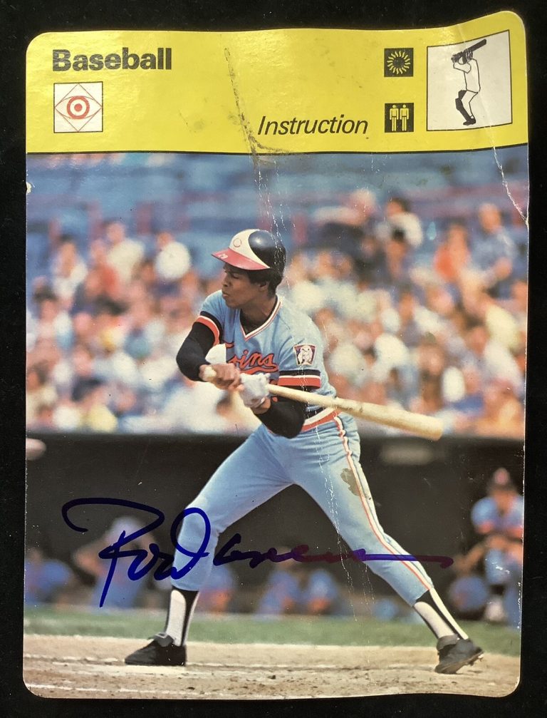 Rod Carew 1978 Sportscasters #31-01 Card Minnesota Twins Autograph MVP HOF JSA