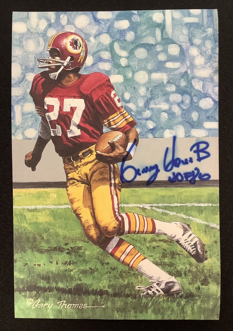 Ken Houston Signed GLAC Goal Line Art Card Autograph DAMAGED Redskins HOF JSA