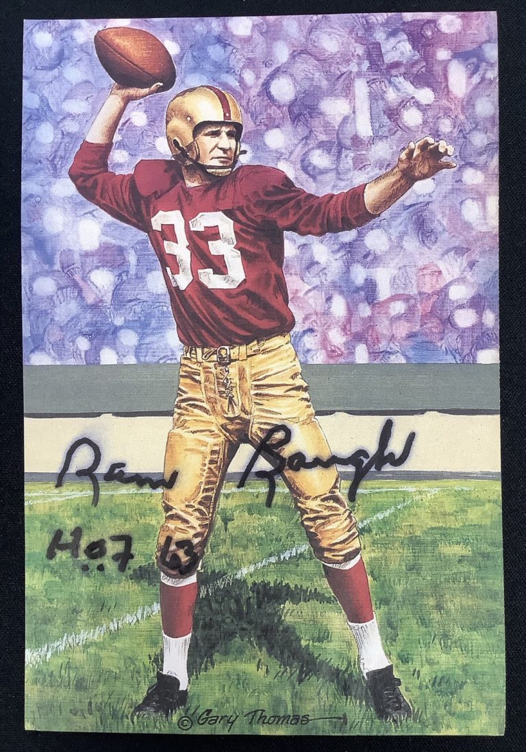 Sam Baugh Signed GLAC Goal Line Art Card Autograph DAMAGED Redskins HOF JSA